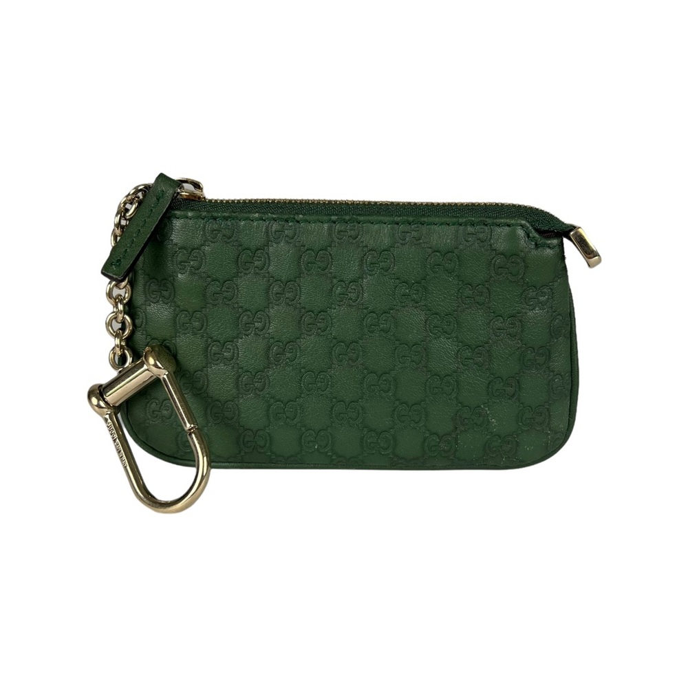 Gucci Monogram Leather Key Pouch Wallet